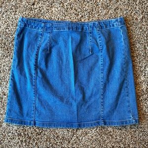 Gentle Fawn chambray A-line mini skirt